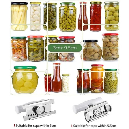 Adjustable Lid Opener Jar Opener Stainless Steel Bottle Cap Remover