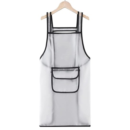 Korean Kitchen Apron Waterproof Transparent Ladies Men (Cook anything.)